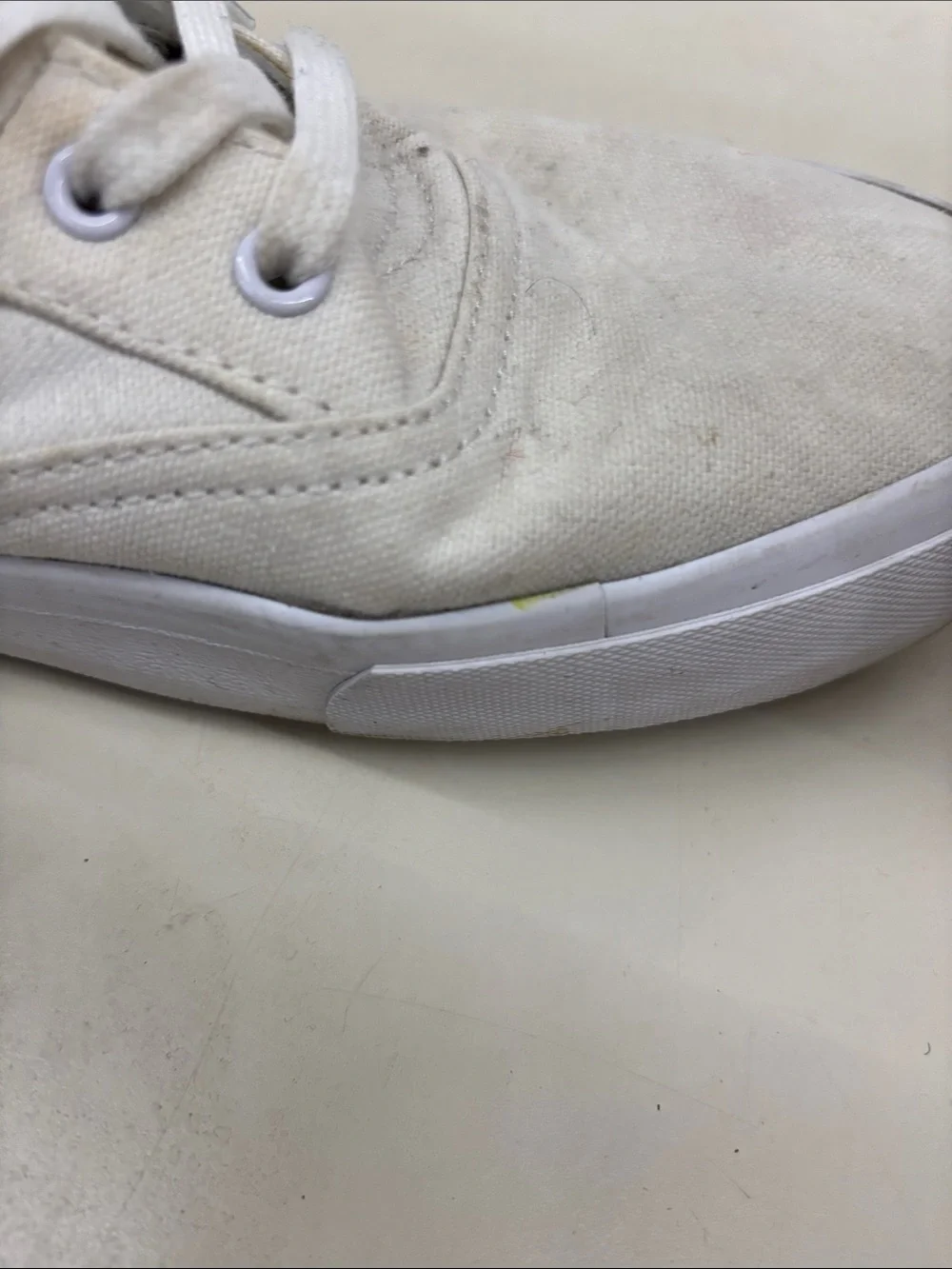 Levi's Men's High-Top Canvas Sneakers in Cream/White